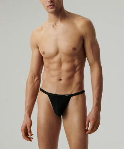 ATLANTIC MP-1587 Трусы танга Micromodal черный