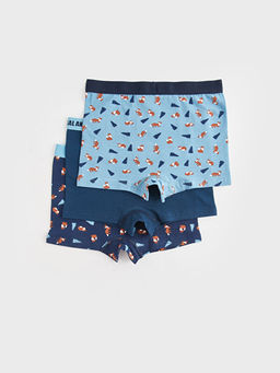 Bask?l? Erkek ?ocuk Boxer 3l? - Waikiki фото 2