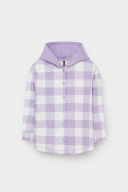 Crockid _ КР 302698-1/пастельно-лиловый,клетка виши к541 рубашка для дев  фото 6