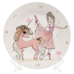 Набор посуды кер., 3 шт, Балерина, тарелка 17,5 см, салат.15 см, круж 230 мл, Daniks, C835 (453799)  фото 4