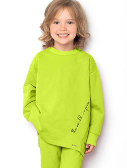 VILATTE / Свитшот из премиального футера с принтом для девочки