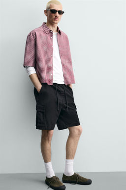 BERMUDA CARGO RELAXED FIT LAVADO / Negro - Zara фото 6