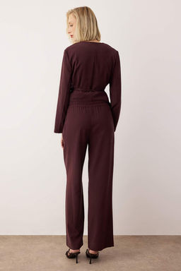 EXCLUSIVE Ozel Koleksiyon Murdum Yumusak Tuseli Wide Leg/Genis Paca Pantolon TWOAW26PL00119 - Trendyolmilla фото 5