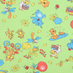 Пеленка Крошка Я Зоопарк цв.зеленый, 70*120 см, 100% хлопок  фото 2