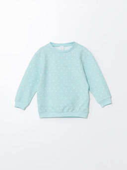 Bisiklet Yaka Uzun Kollu Bask?l? K?z ?ocuk Sweatshirt - Waikiki фото 3