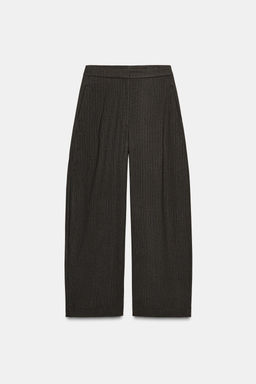 ZW COLLECTION HERRINGBONE BALLOON TROUSERS - Zara фото 7