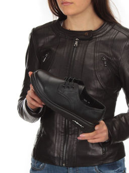 03-5312 BLACK Полуботинки женские (натуральная кожа) - No name фото 2