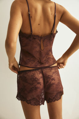 Top de encaje con tirantes espagueti - H&m фото 6