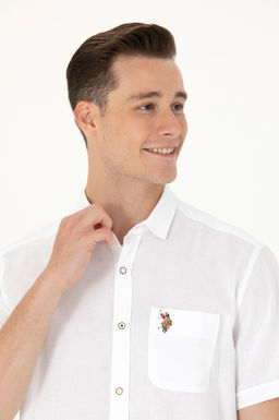 Мужская белая рубашка с коротким рукавом - U.s. polo assn фото 16