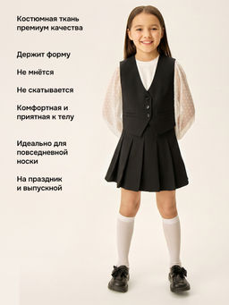 Жилет 9ш72626 черный - Nikastyle фото 2