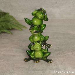 Фигурка Три лягушки 14 см / YX9055 /уп 32/Не вижу, не слышу, не скажу