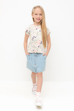 КР 301996/светлый жемчуг,летний сад фуфайка (футболка) для дев