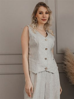 .жилет лен 60%, вискоза 40% - Волтри фото 4