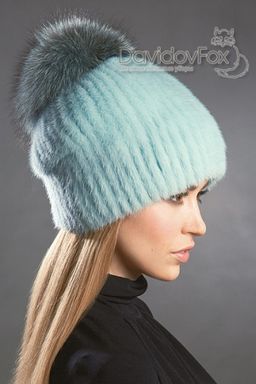 Шапка Буратино норка мята