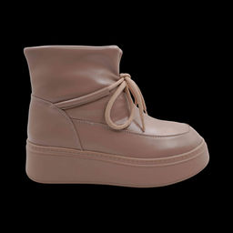 Ботинки на меху D320-11 темно бежевые