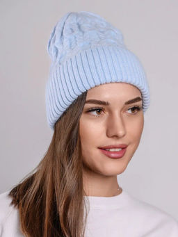 Теплая зимняя шапка бини из нежнейшей ангоры - Pretty mania фото 5