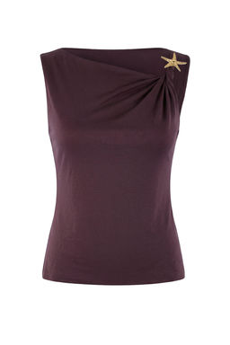 More Sustainable Murdum Fitted Asimetrik Yaka Aksesuar Detayl? Modall? Orme Bluz TWOSS26BZ00181 - Trendyolmilla фото 5