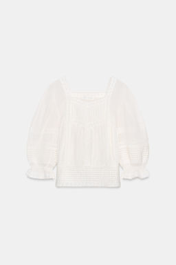 BLUSA ROM?NTICA ZW COLLECTION / Crudo - Zara фото 4