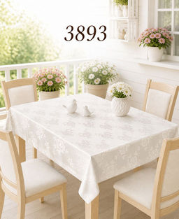 Скатерть арт. 3893/185, цвет экрю, тефлоновая пропитка, цвет - экрю, ГОТОВАЯ СКАТЕРТЬ: высота 1,6 м ширина 1,2 м