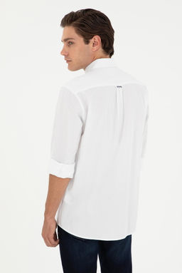 Мужская белая рубашка с длинным рукавом - U.s. polo assn фото 5