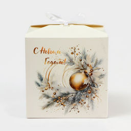Цена за 10 шт. Коробка складная, подарочная новогодняя Игрушка 14?14?14 см