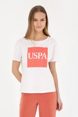 Женская футболка цвета экрю - U.s. polo assn фото 8