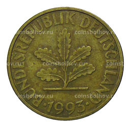 Монета 10 пфеннигов 1993 года D Германия