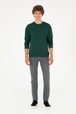 Мужской темно-зеленый базовый свитшот Неожиданная скидка в корзине - U.s. polo assn фото 4