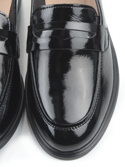 03-DCO142-2 BLACK Лоферы женские (натуральная кожа)