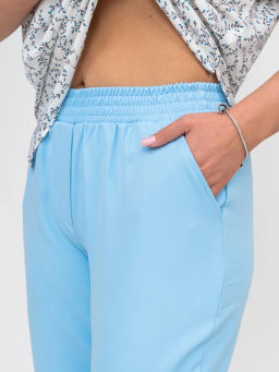 Костюм женский, цвет голубой белый синий