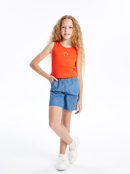 Beli Lastikli K?z ?ocuk Kargo Jean ?ort