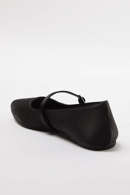 Trendyol Shoes Siyah Saten Mary Jane Bantl? Badem Burun Kad?n Babet TAKAW25BE00005 - Trendyolmilla фото 12