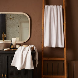 Полотенце махровое Экономь и Я 70*140 см, цв. белый, 100% хлопок, 320 гр/м2  фото 8