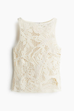 Top sin mangas efecto crochet - H&m фото 2