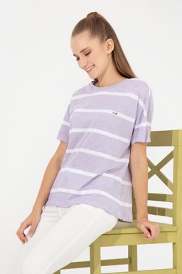 U. S. Polo Assn Женская сиреневая футболка с круглым вырезом