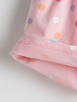 Beli Lastikli Bask?l? K?z ?ocuk ?ort 2li