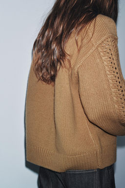 100% WOOL TEXTURED JUMPER - Zara фото 5