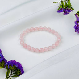 Браслет из мадагаскарского Розового кварца 18 см