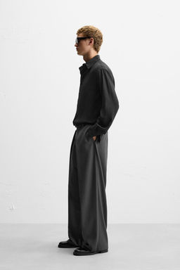 WIDE-FIT PLEATED TROUSERS - Zara фото 14