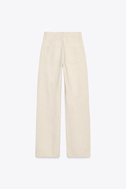 Z1975 STRAIGHT HIGH-WAIST FULL LENGTH STRIPED JEANS - Zara фото 7