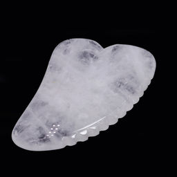 Скребок Горный хрусталь лечебный натуральный камень для лица и массажа тела