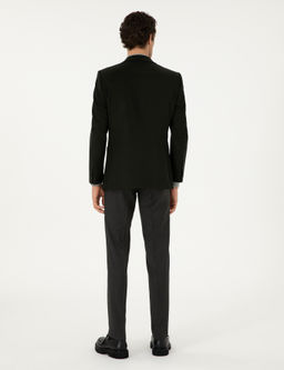 Зеленые брюки узкого кроя из ткани - Cacharel фото 4