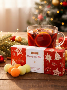 Бомбочки для ванны Happy New Year, аромат праздничный пунш, набор 12 шт. ? 20 г, URAL LAB  фото 2