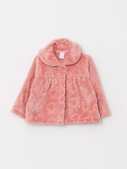 Bebe Yaka Uzun Kollu Kendinden Desenli Pel?? K?z Bebek H?rka