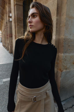 BUTTON KNIT JUMPER - Zara фото 7