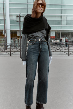 Z1975 STRAIGHT TAPERED HIGH-WAIST JEANS WITH BELT
