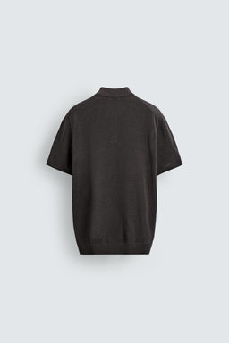 TEXTURED KNIT POLO SHIRT - Zara фото 8