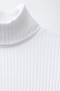 RIBBED TURTLENECK T-SHIRT - Zara фото 3