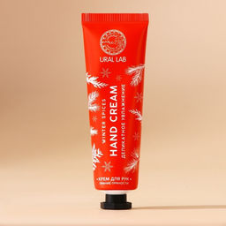 Цена за 3 шт. Крем для рук новогодний URAL LAB Hand cream, 30 мл, аромат зимних пряностей