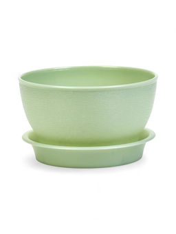 Цена за 3 шт. Горшок для цветов «Фиалочка», 500 мл, d=12.5 см, h=7 см, пластиковый, зелёный